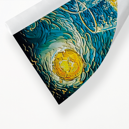Champagne glasses toasting in Van Gogh style - Art Print