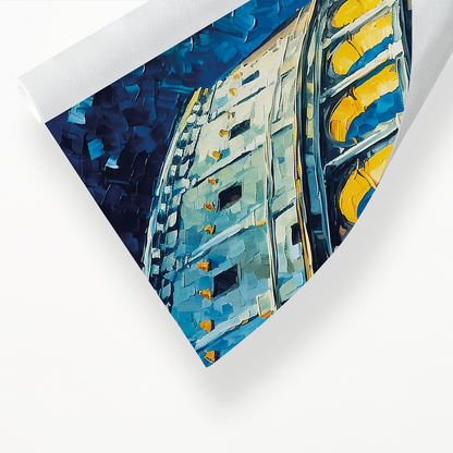 The Colosseum at night in Van Gogh style - Art Print
