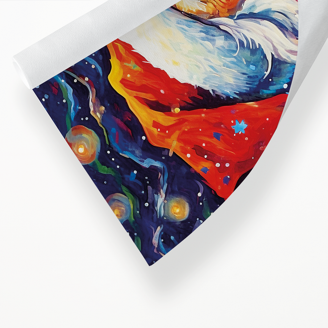 santa claus in Van Gogh style - Art Print