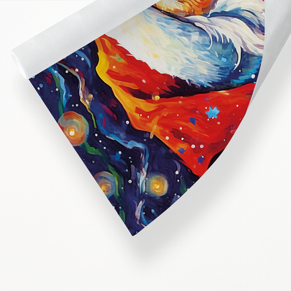 santa claus in Van Gogh style - Art Print
