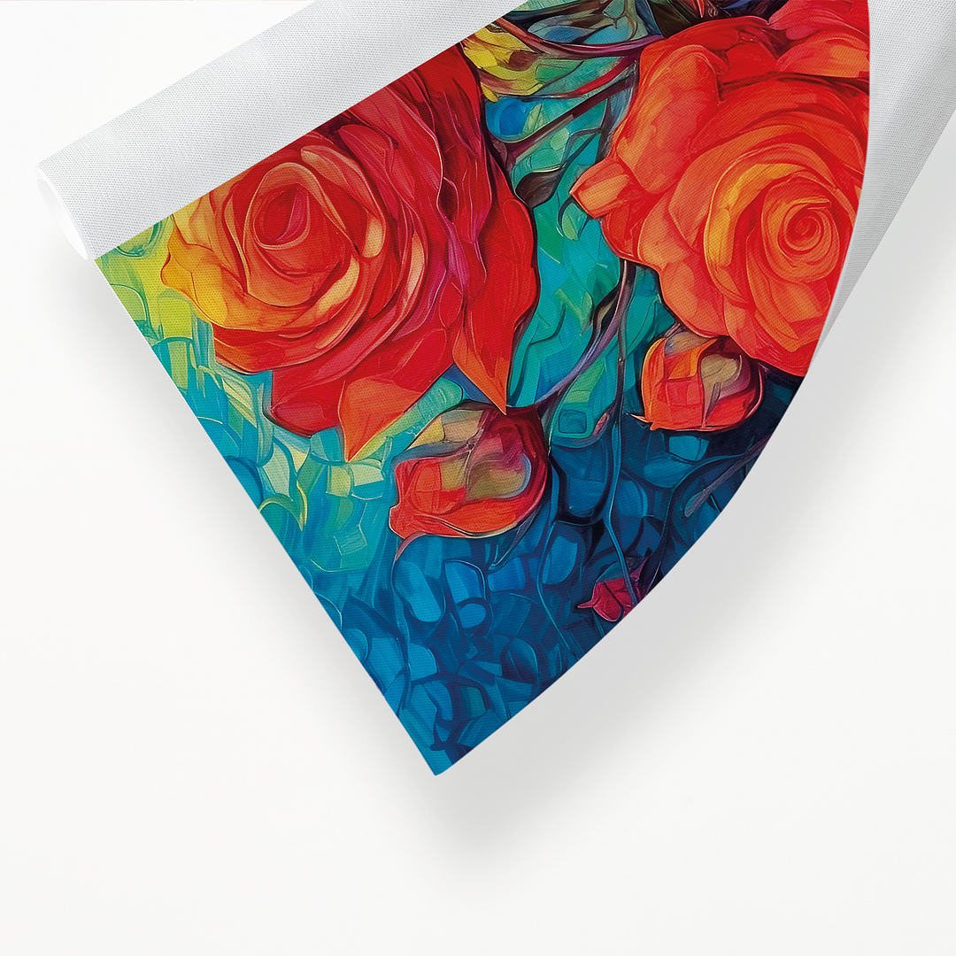 Roses in Van Gogh style - Art Print