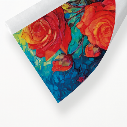 Roses in Van Gogh style - Art Print
