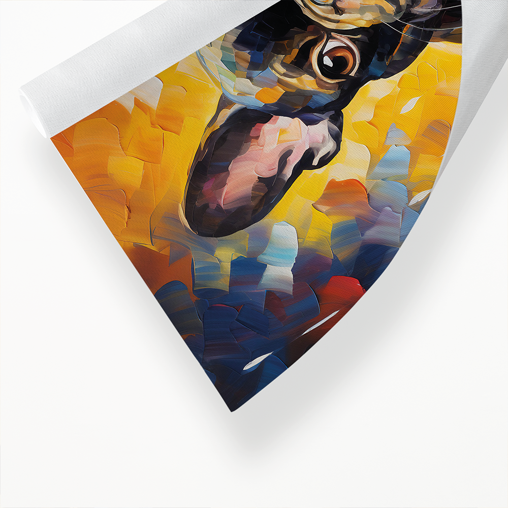 French bulldog puppy colorful painting - Art Print