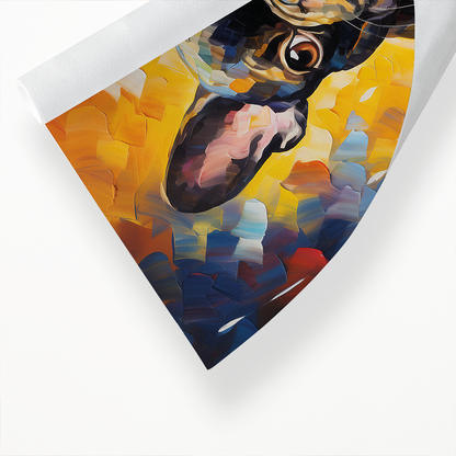 French bulldog puppy colorful painting - Art Print