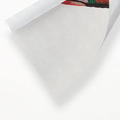 The Crimson Shining Parrot, Prosopeia splendens  - Art Print