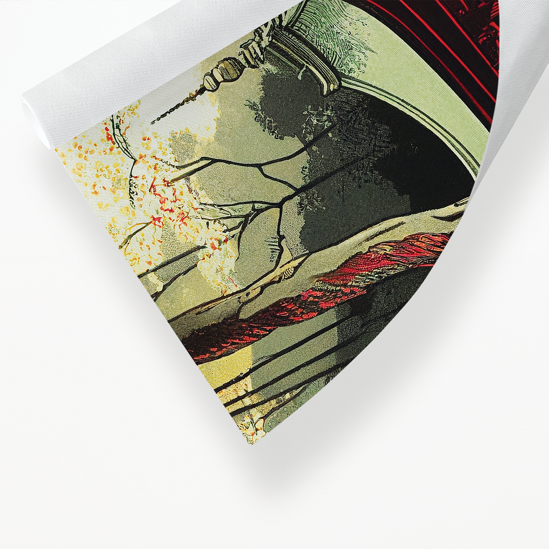 Red shrine in the forest - Art Print