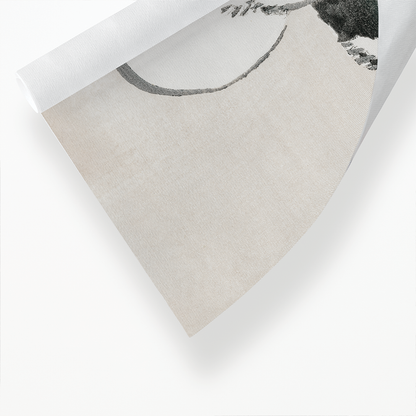 Black and white puppies by Kōno Bairei - Art Print