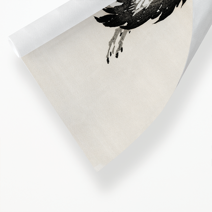 Flying crane by Kōno Bairei - Art Print