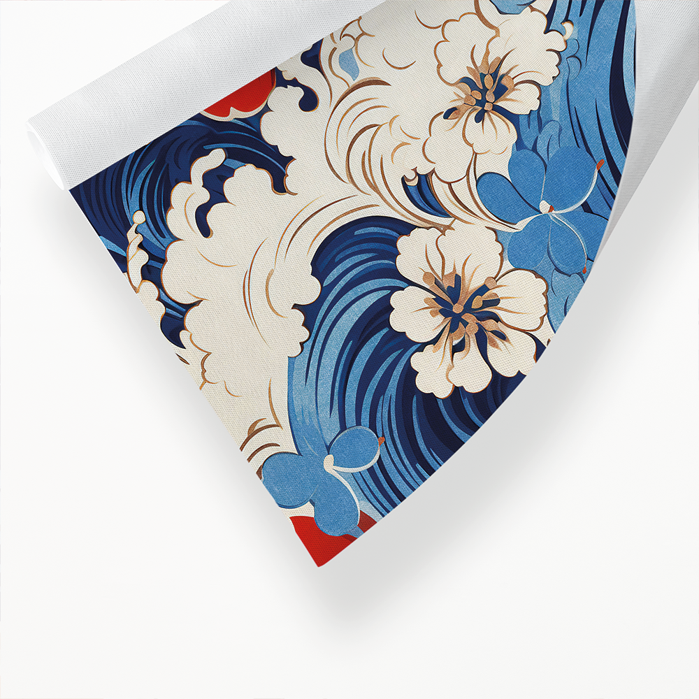 Wavy flower pattern - Art Print