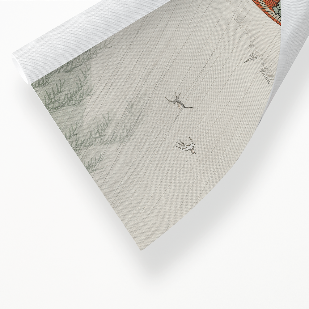 Two women in the rain by Ohara Koson - Art Print