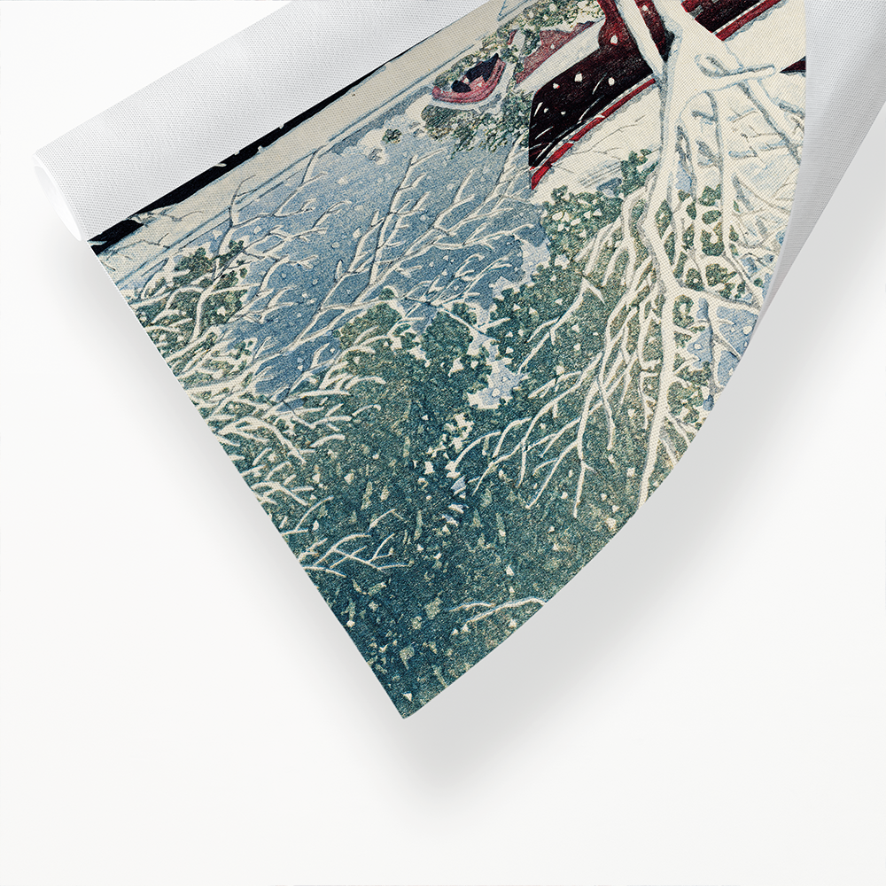 Snow at Shiba Park By Kawase Hasui - Art Print