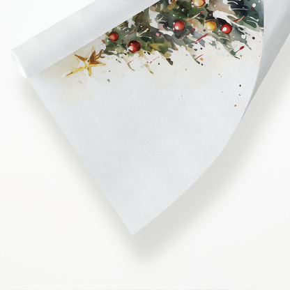 Christmas tree with presents - Art Print