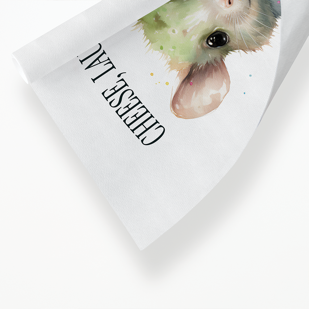 Little mouse with a birthday cake - Art Print