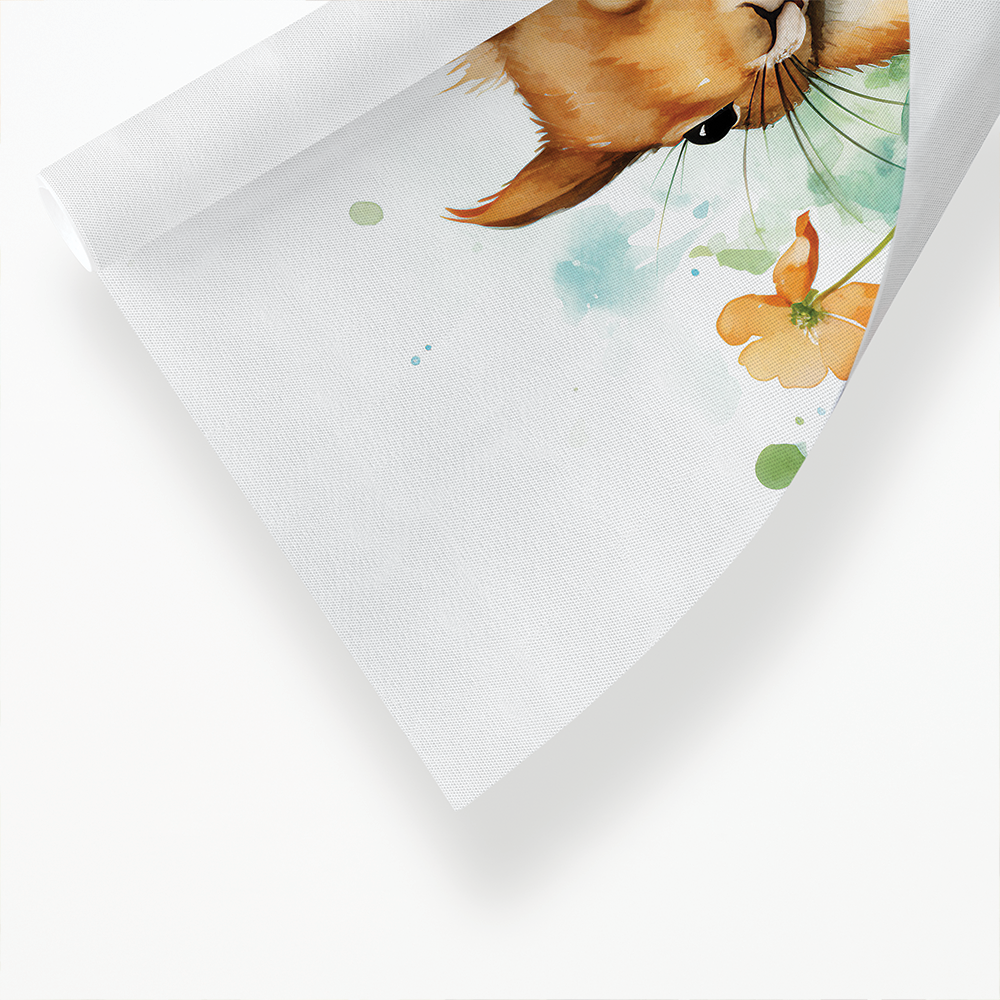 Squirrel surrounded by plants - Art Print