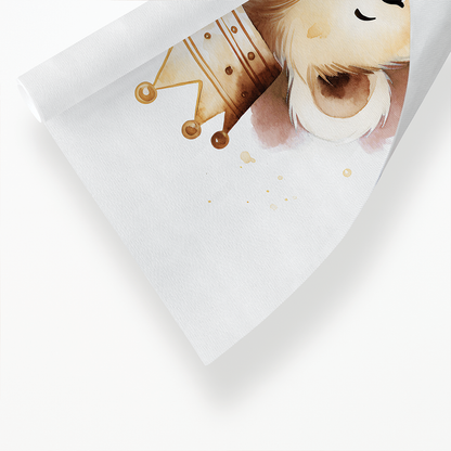 Little lion with a crown - Art Print