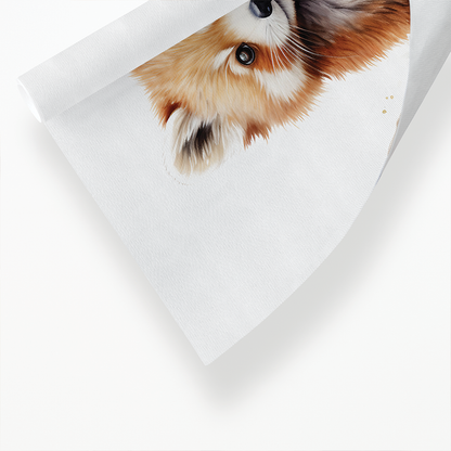Red panda on a tree branch - Art Print