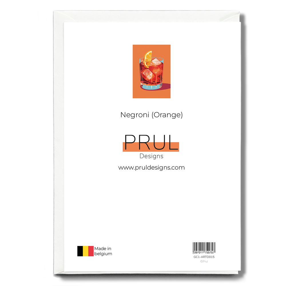 Negroni (Orange)  - Greeting Card