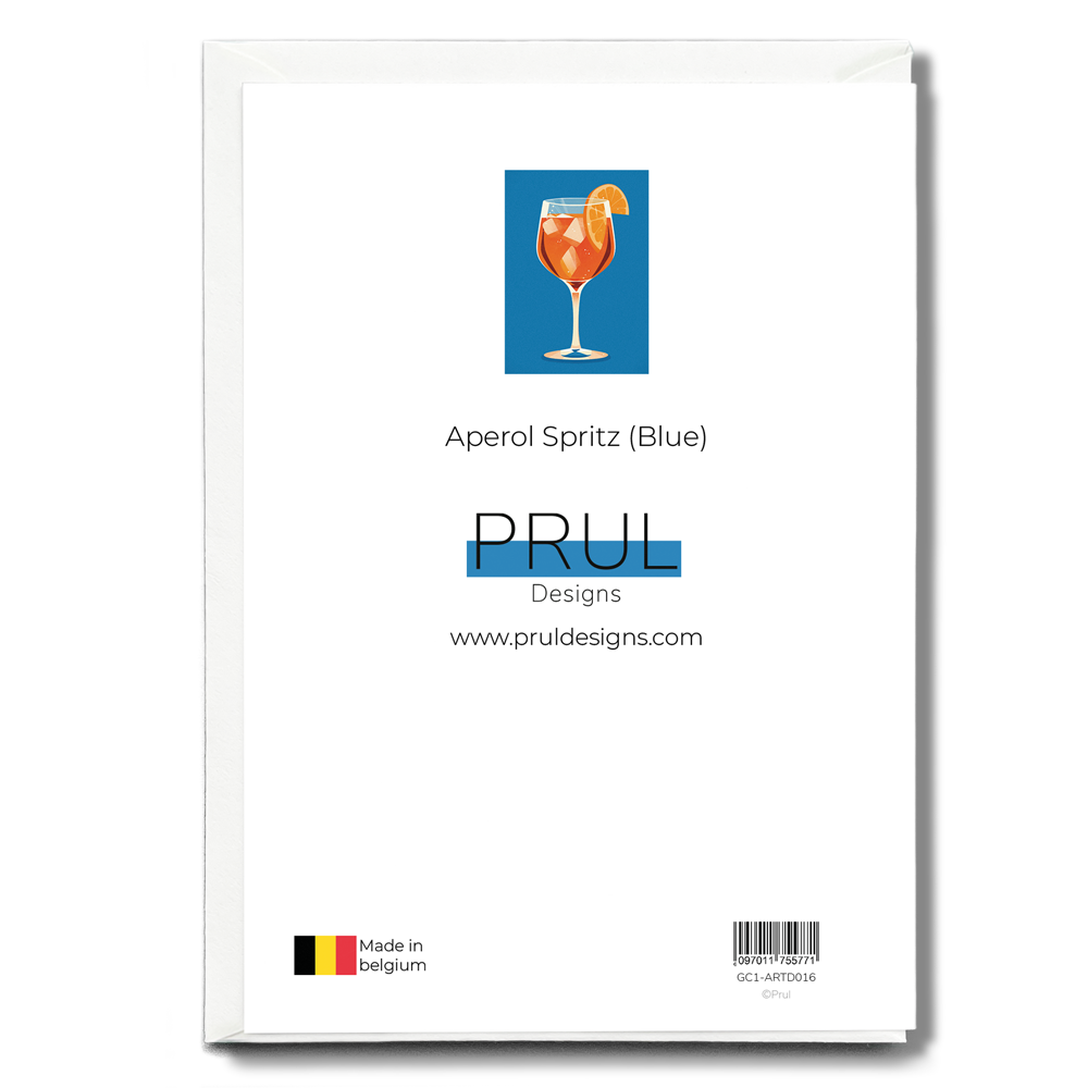 Aperol Spritz (Blue) - Greeting Card