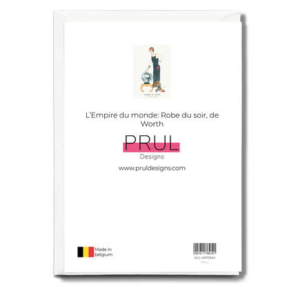 L'Empire du monde: Robe du soir, de Worth - Greeting Card