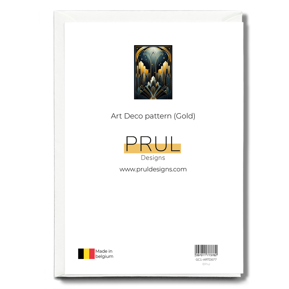 Art Deco pattern (Gold) - Greeting Card