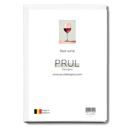 Red wine - Greeting Card