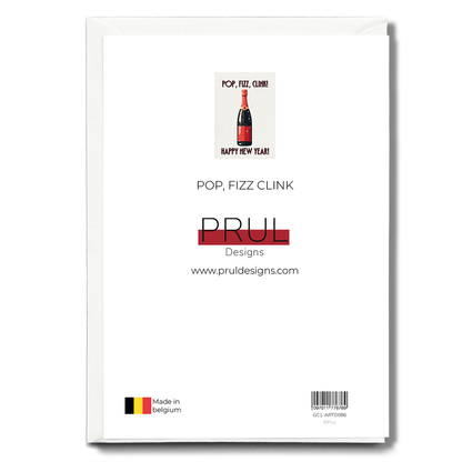 POP, FIZZ CLINK - Greeting Card