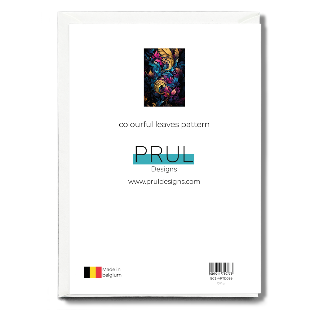 colourful leaves pattern  - Greeting Card