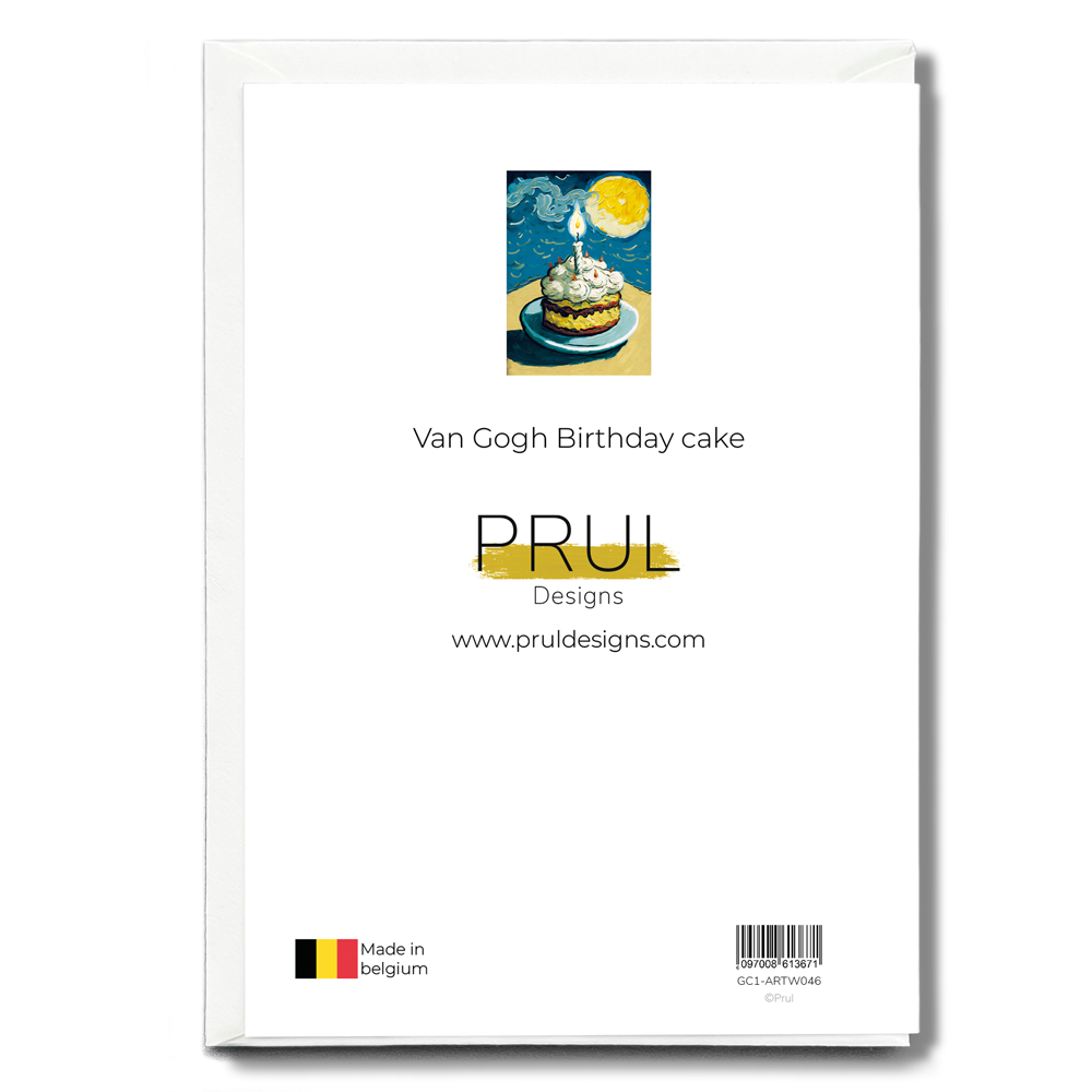 Van Gogh Birthday cake - Greeting Card