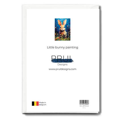 Little bunny painting - Greeting Card