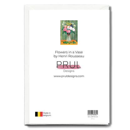 Flowers in a Vase by Henri Rousseau - Greeting Card