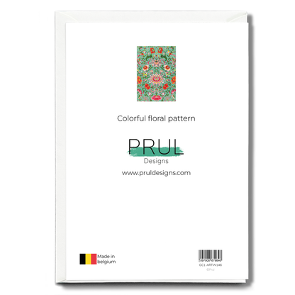 Colorful floral pattern - Greeting Card