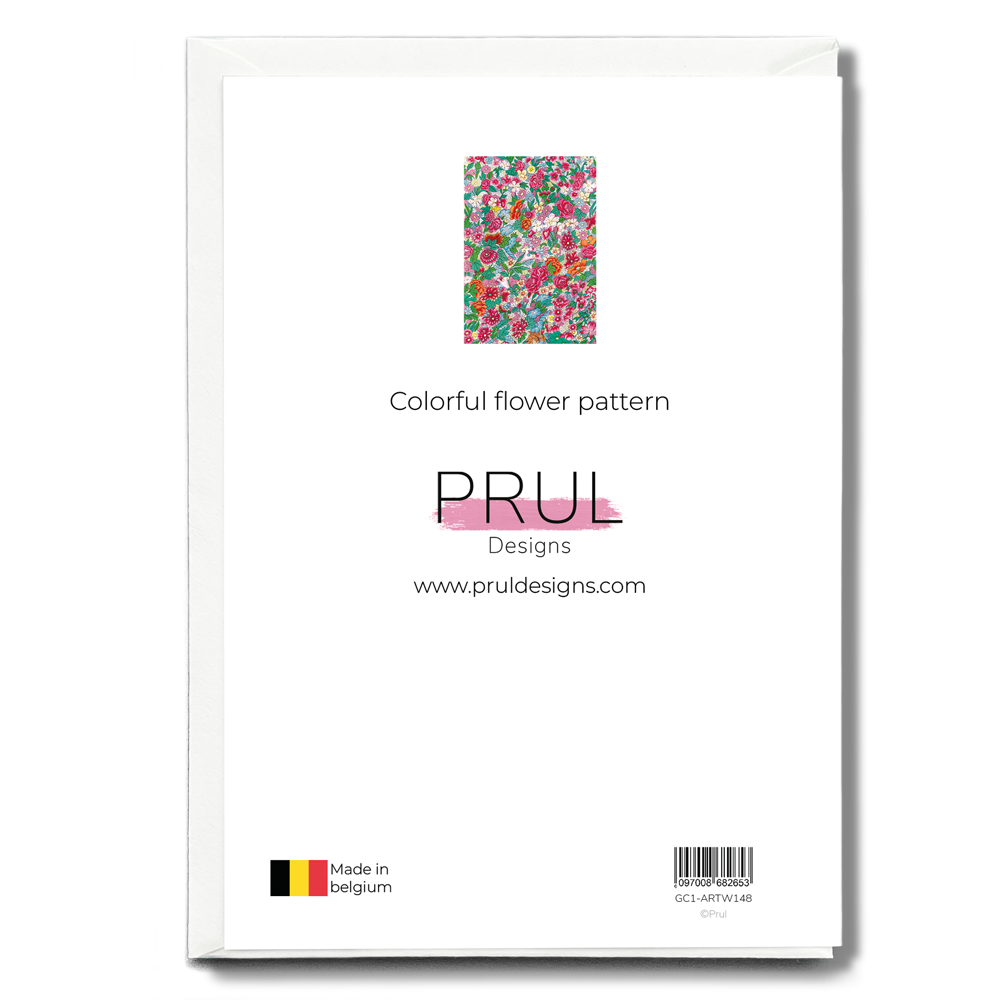 Colorful flower pattern - Greeting Card