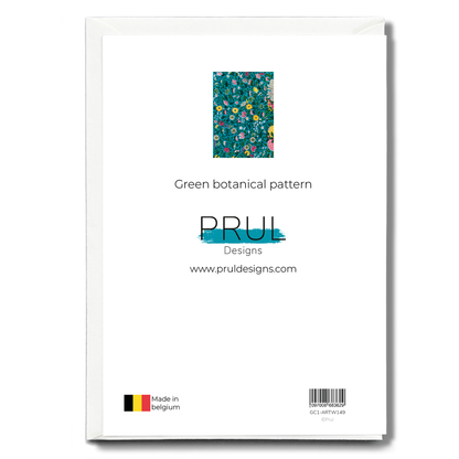 Green botanical pattern - Greeting Card