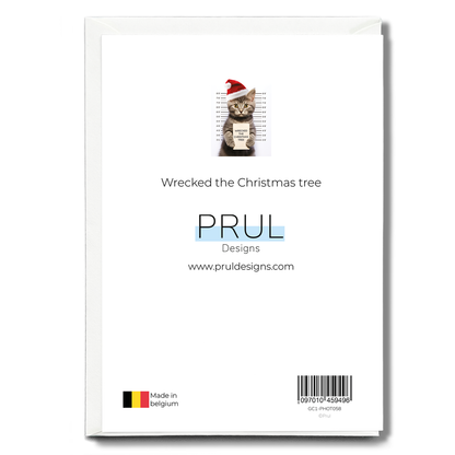 Wrecked the Christmas tree - Greeting Card