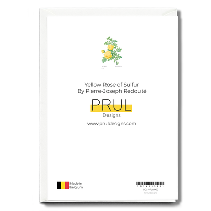 Yellow Rose of Sulfur By Pierre-Joseph Redouté - Wenskaart