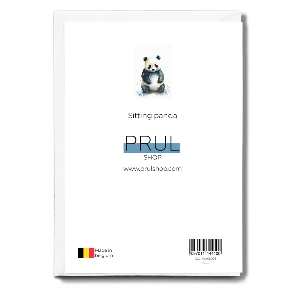 Sitting panda - Greeting Card