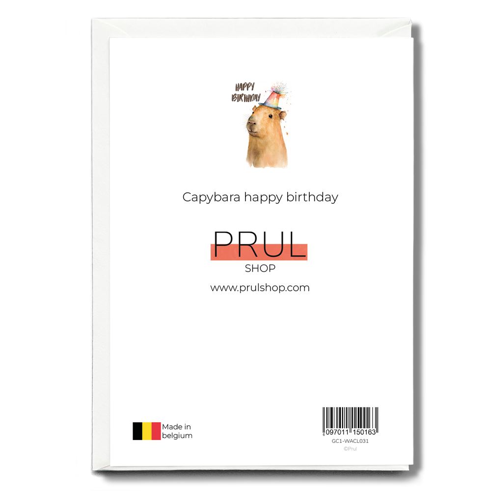 Capybara happy birthday - Greeting Card
