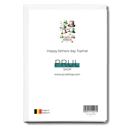 Happy fathers day Tophat - Greeting Card