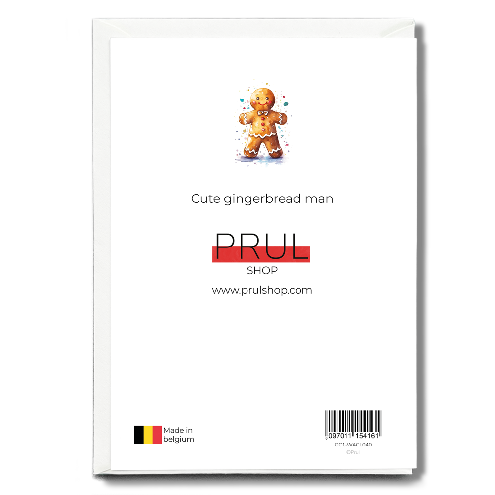 Cute gingerbread man - Greeting Card