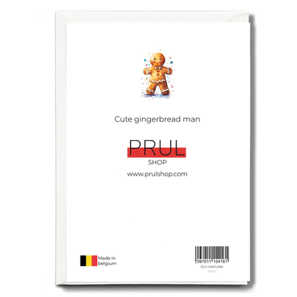 Cute gingerbread man - Greeting Card