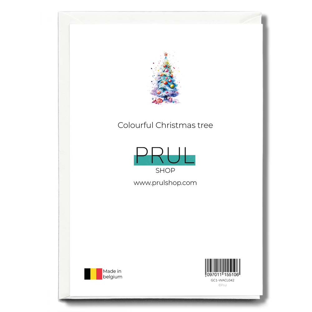 Colourful Christmas tree - Greeting Card