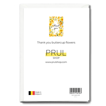 Thank you buttercup flowers - Greeting Card