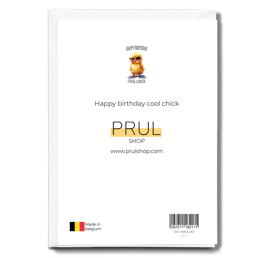 Happy birthday cool chick - Greeting Card