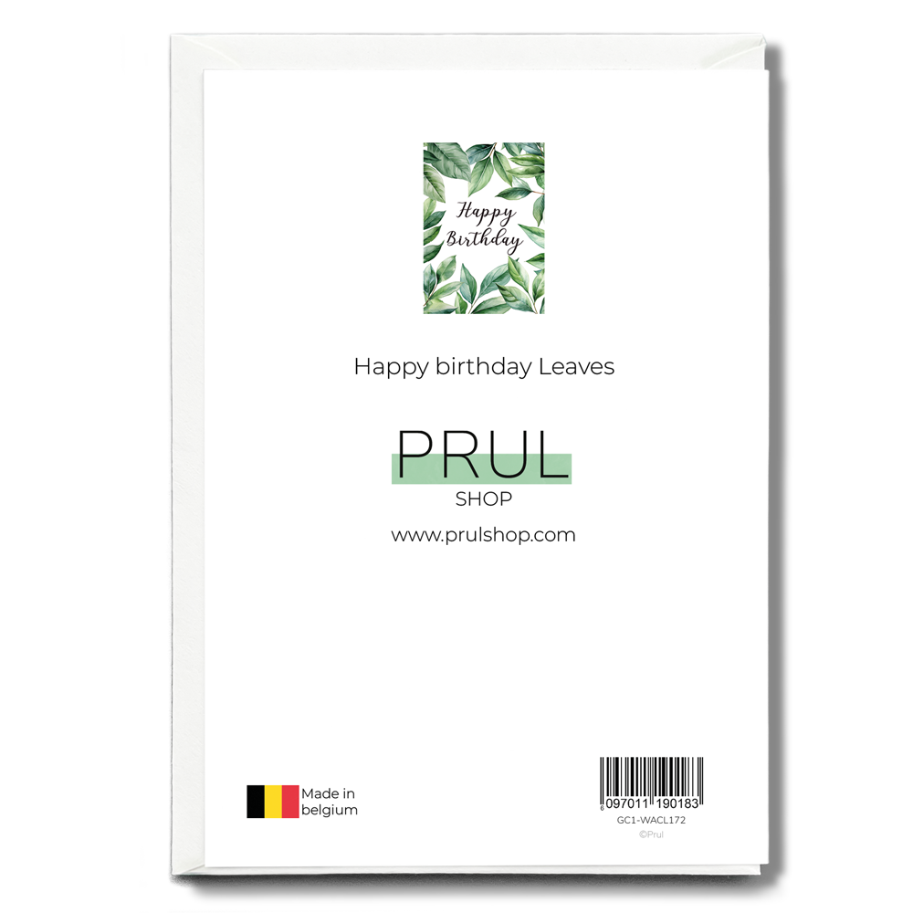 Happy birthday Leaves - Greeting Card