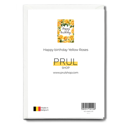 Happy birthday Yellow Roses - Greeting Card