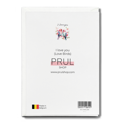 I love you (Love Birds) - Greeting Card