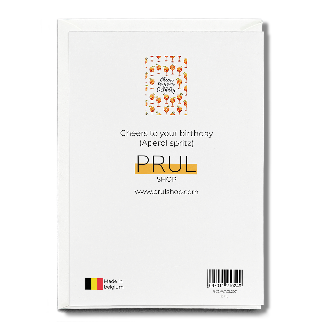 Cheers to your birthday (Aperol spritz) - Greeting Card