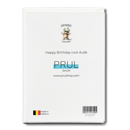 Happy Birthday cool dude - Greeting Card
