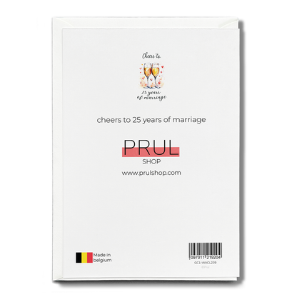 cheers to 25 years of marriage - Greeting Card