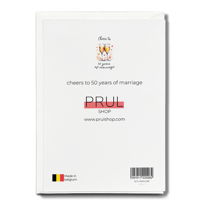 cheers to 50 years of marriage - Greeting Card